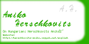 aniko herschkovits business card